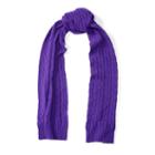 Polo Ralph Lauren Cable-knit Cashmere Scarf Montauk Purple