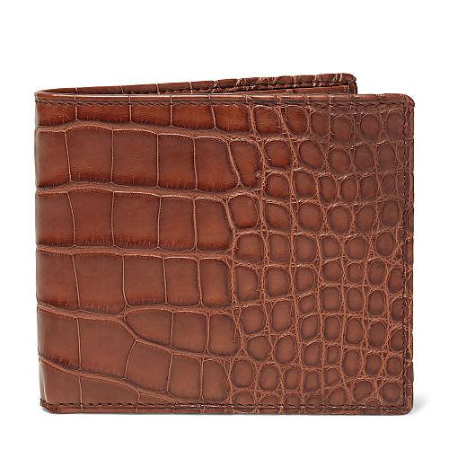 Ralph Lauren Burnished Alligator Wallet Brown