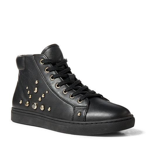 Polo Ralph Lauren Dree Studded Leather Sneaker Black