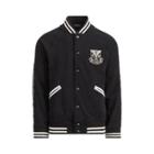 Ralph Lauren Cotton-blend-fleece Jacket Polo Black 1x Big