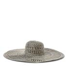 Ralph Lauren Lauren Basket-weave Straw Sun Hat Black/natural