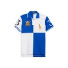 Ralph Lauren Custom Fit Mesh Polo Shirt Pacific Royal/white