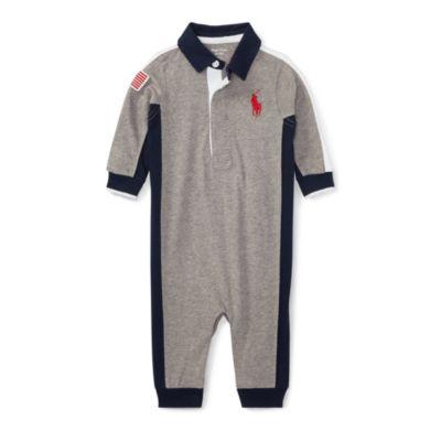 Ralph Lauren Cotton Jersey Rugby Coverall Battalion Heather 3m