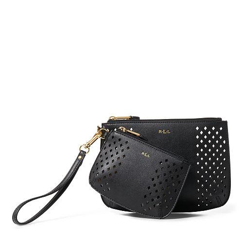 Ralph Lauren Lauren Perforated Wristlet Set Black