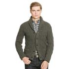 Polo Ralph Lauren Merino Wool Shawl Cardigan Mid Grey Heather