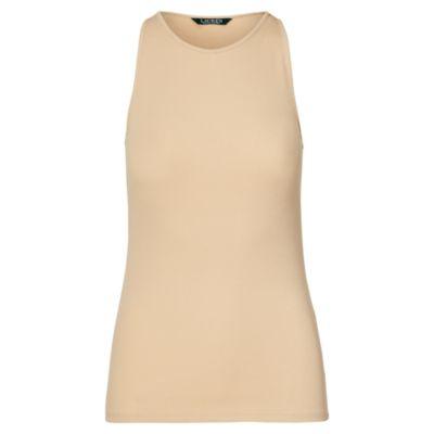 Ralph Lauren Slim Stretch Cotton Tank Pale Wheat