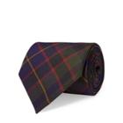 Ralph Lauren Plaid Silk Crepe Tie Purple/olive/red