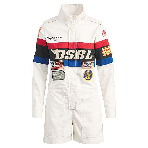 Ralph Lauren Denim & Supply Dsrl Canvas Romper Cream