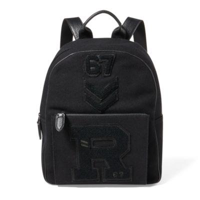 Ralph Lauren Patchwork Wool Backpack Black