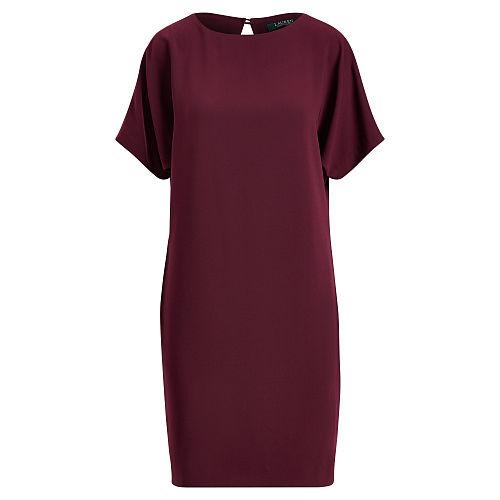 Ralph Lauren Lauren Back-pleated Twill Shift Dress