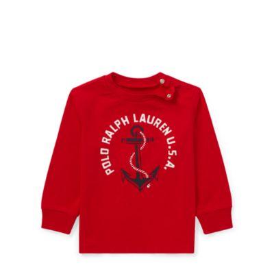 Ralph Lauren Cotton Jersey Graphic T-shirt Rl 2000 Red 9m