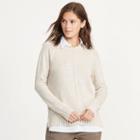 Ralph Lauren Lauren Layered Cotton-blend Sweater Hastings Taupe