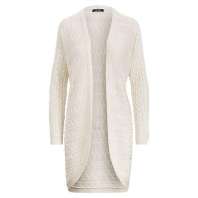 Ralph Lauren Cable Open-front Cardigan Cream