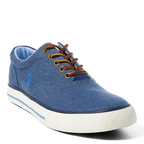Polo Ralph Lauren Vaughn Washed Twill Sneaker Newport Navy