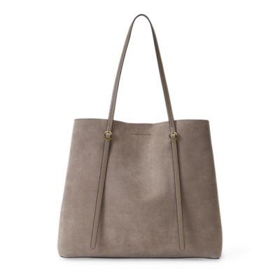 Ralph Lauren Suede Lennox Tote Taupe