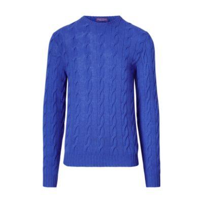 Ralph Lauren Cable-knit Cashmere Sweater Classic Copen Blue