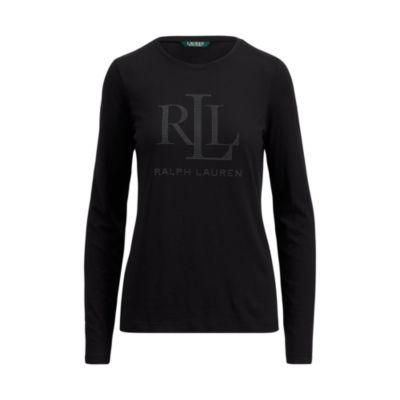 Ralph Lauren Microstud Long-sleeve T-shirt Polo Black