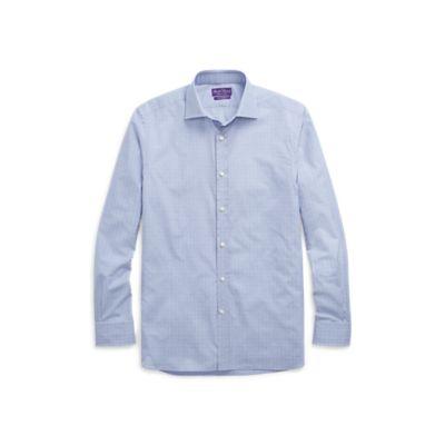 Ralph Lauren Textured Windowpane Shirt Medium Blue