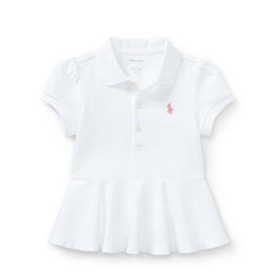 Ralph Lauren Cotton Mesh Polo Shirt White 9m