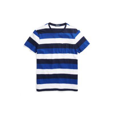 Ralph Lauren Custom Slim Fit Cotton T-shirt Cruise Navy Multi