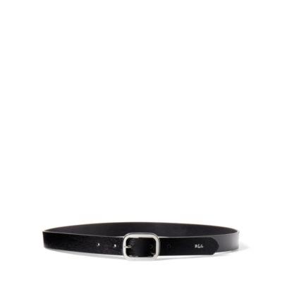 Ralph Lauren Saffiano Leather Belt Black
