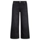 Ralph Lauren Frayed Wide-leg Crop Jean Aged Black Wash