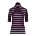 Ralph Lauren Knit Turtleneck Sweater Navy/crimson Multi Sp