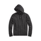 Ralph Lauren Cotton-blend Jersey Hoodie Black Hthr/windsor Hthr