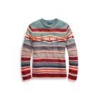 Ralph Lauren Cotton-silk Rollneck Sweater Teal Multi