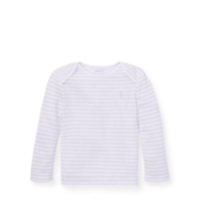 Ralph Lauren Striped Cotton-blend Shirt Violet/white 24m
