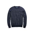 Ralph Lauren Striped Cotton Sweater Navy/grey Heather
