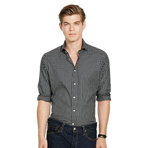 Polo Ralph Lauren Checked Cotton Twill Shirt Black/white