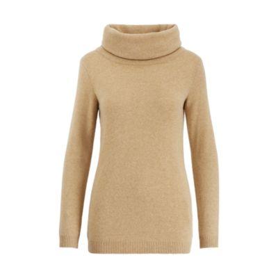 Ralph Lauren Cashmere Turtleneck Sweater Camel Melange