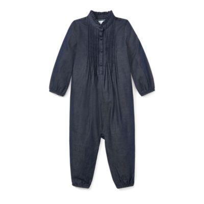Ralph Lauren Pintucked Denim Romper Indigo 3m