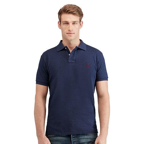 Polo Ralph Lauren Custom-fit Mesh Polo Shirt Spring Navy Heather