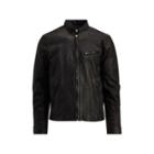 Ralph Lauren Lambskin Caf Racer Jacket Polo Black