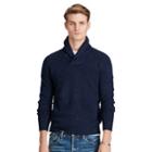 Polo Ralph Lauren Merino-cashmere Shawl Sweater Aviator Navy Heather