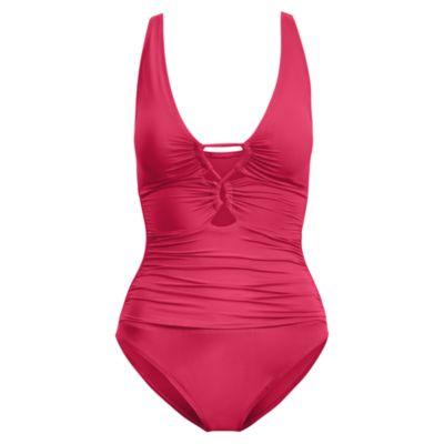 Ralph Lauren Keyhole-front One-piece Rasberry