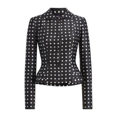 Ralph Lauren Carolyn Polka-dot Jacket Black/cream