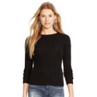 Polo Ralph Lauren Slim Cable Cashmere Sweater Black