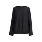 Ralph Lauren Silk-blend Dolman Sweater Polo Black