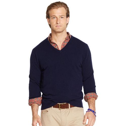 Polo Ralph Lauren Cashmere V-neck Sweater Bright Navy