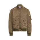 Ralph Lauren Satin Bomber Jacket Dark Olivewood