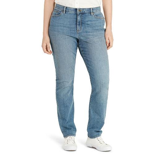 Ralph Lauren Lauren Woman Premier Straight Jean Perry Wash