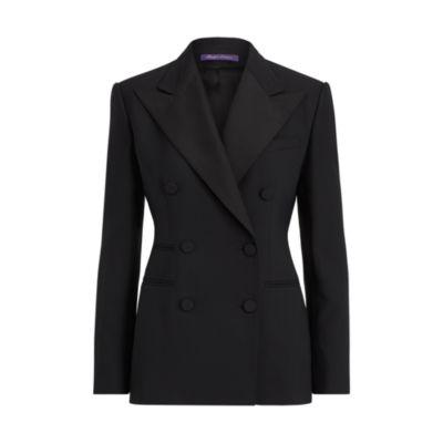 Ralph Lauren Buffy Wool-silk Tuxedo Jacket Black