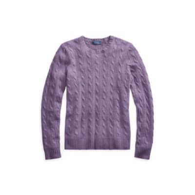 Ralph Lauren Cable Wool-cashmere Sweater Juneberry Hthr