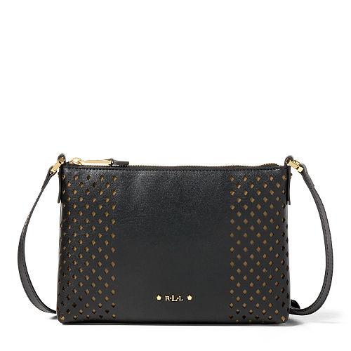 Ralph Lauren Lauren Perforated Tasmine Crossbody Black