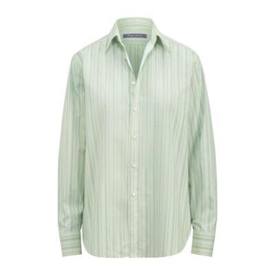 Ralph Lauren Nelson Striped Cotton Shirt Light Green