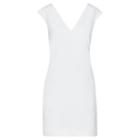 Polo Ralph Lauren Crepe V-neck Shift Dress Pure White