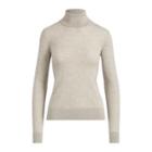 Ralph Lauren Cashmere Turtleneck Sweater Light Grey Melange